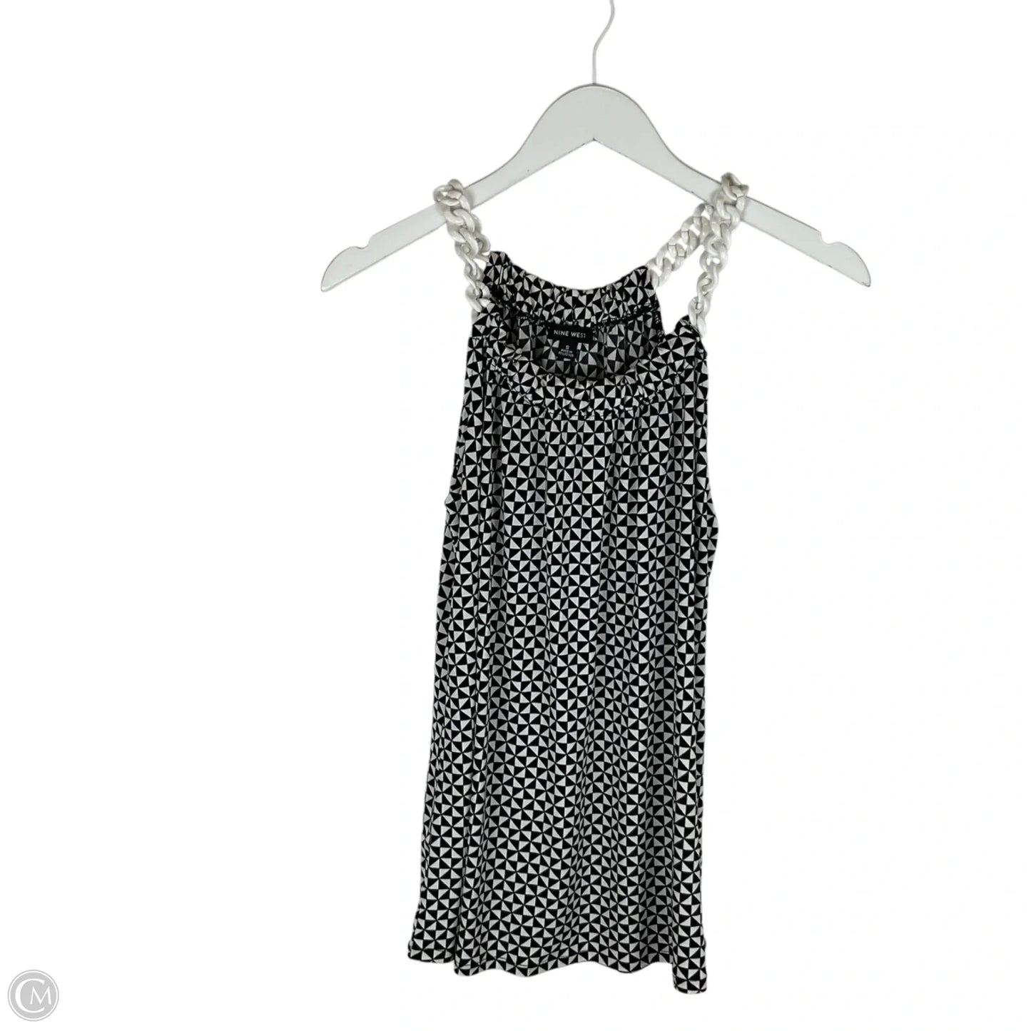 Top Sleeveless By Nine West In Black & White, Size: S