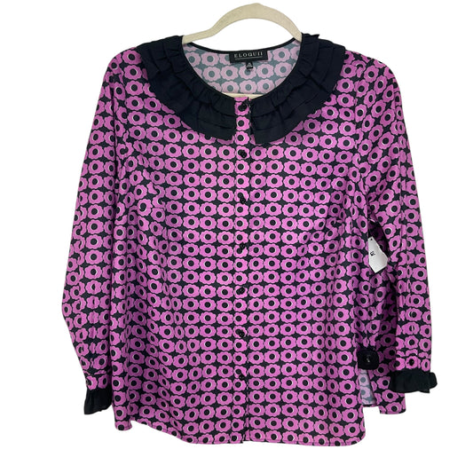 Blouse Long Sleeve By Eloquii In Purple, Size: 20