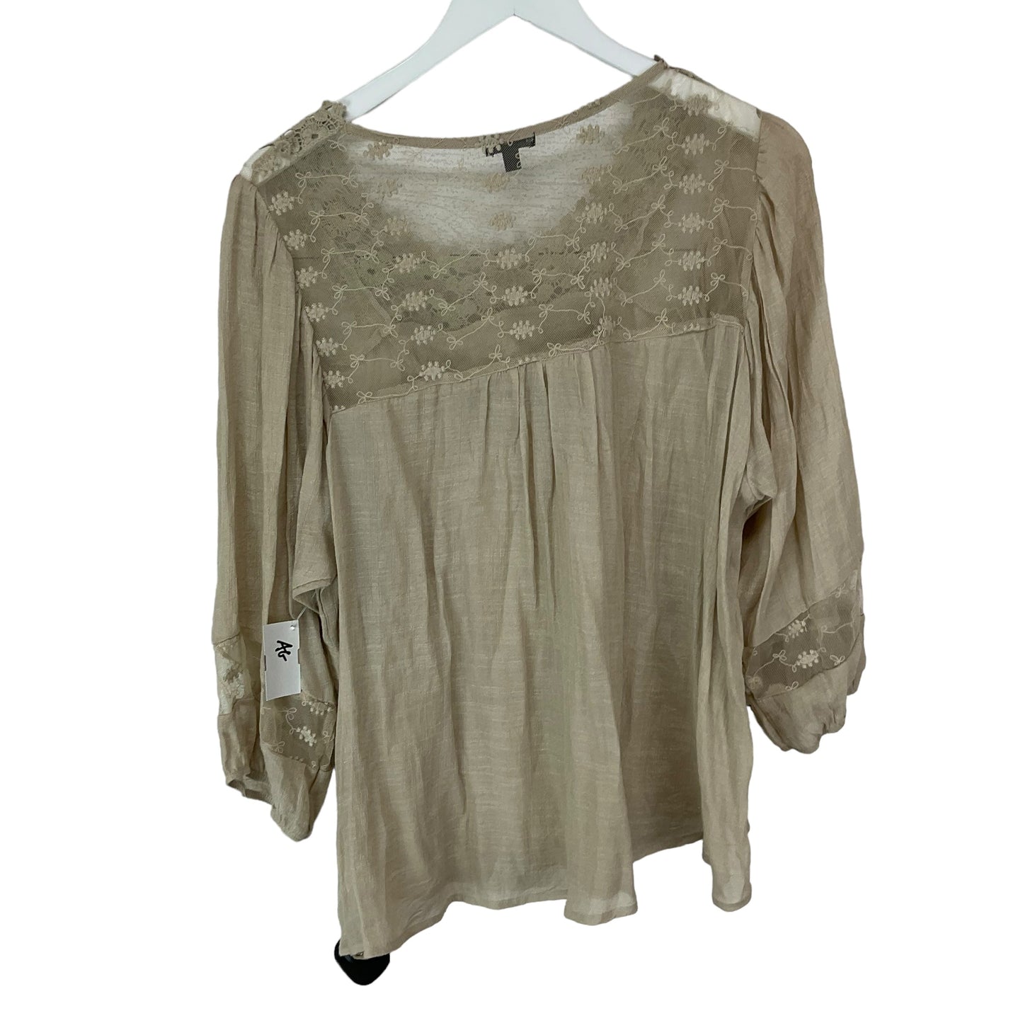 Tan Top Long Sleeve Basic Hannah, Size L