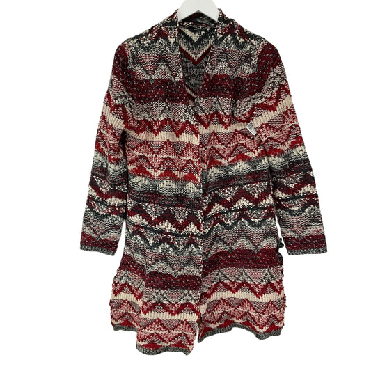 Grey & Red Sweater Cardigan Hannah, Size L