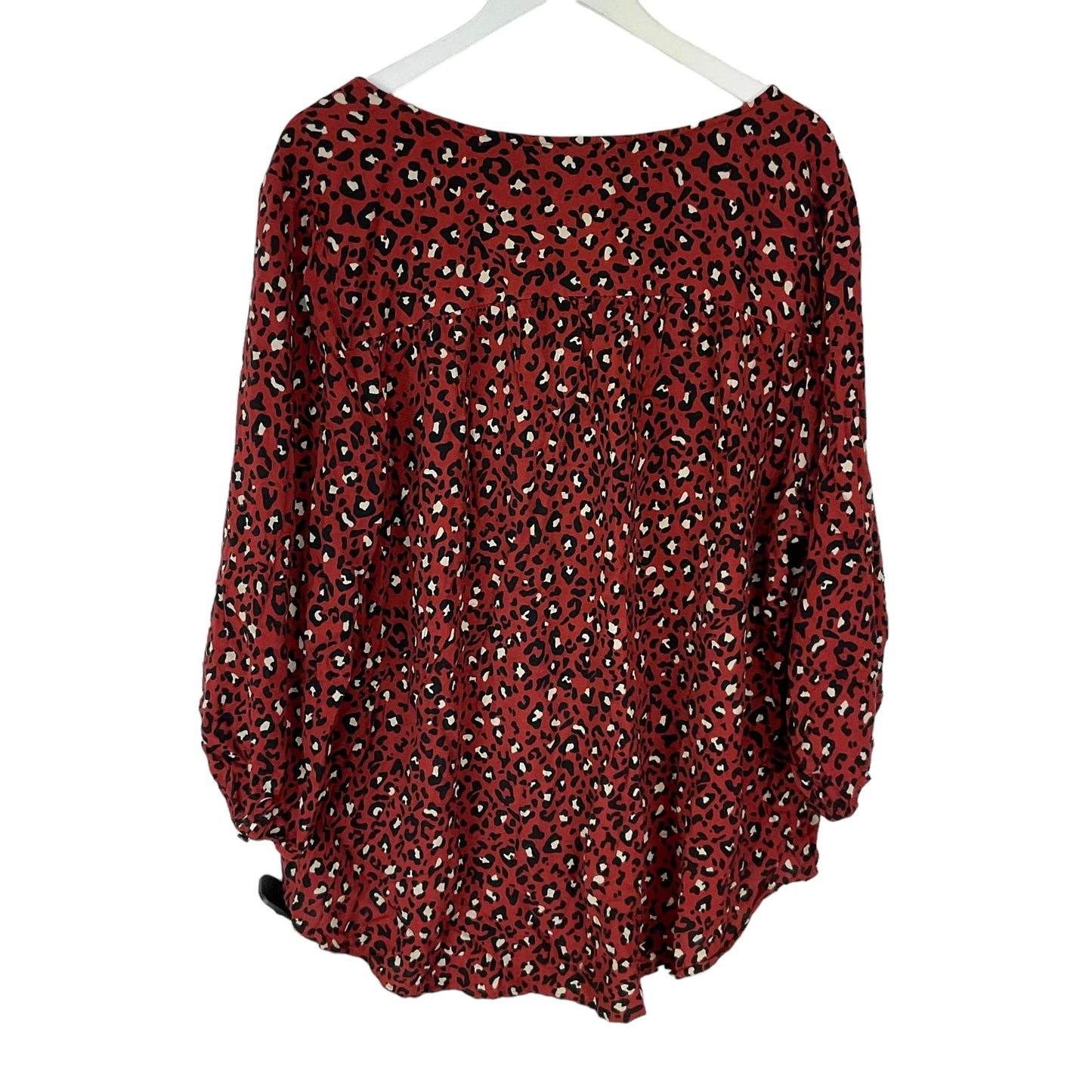 Animal Print Top Long Sleeve Evri, Size 2x