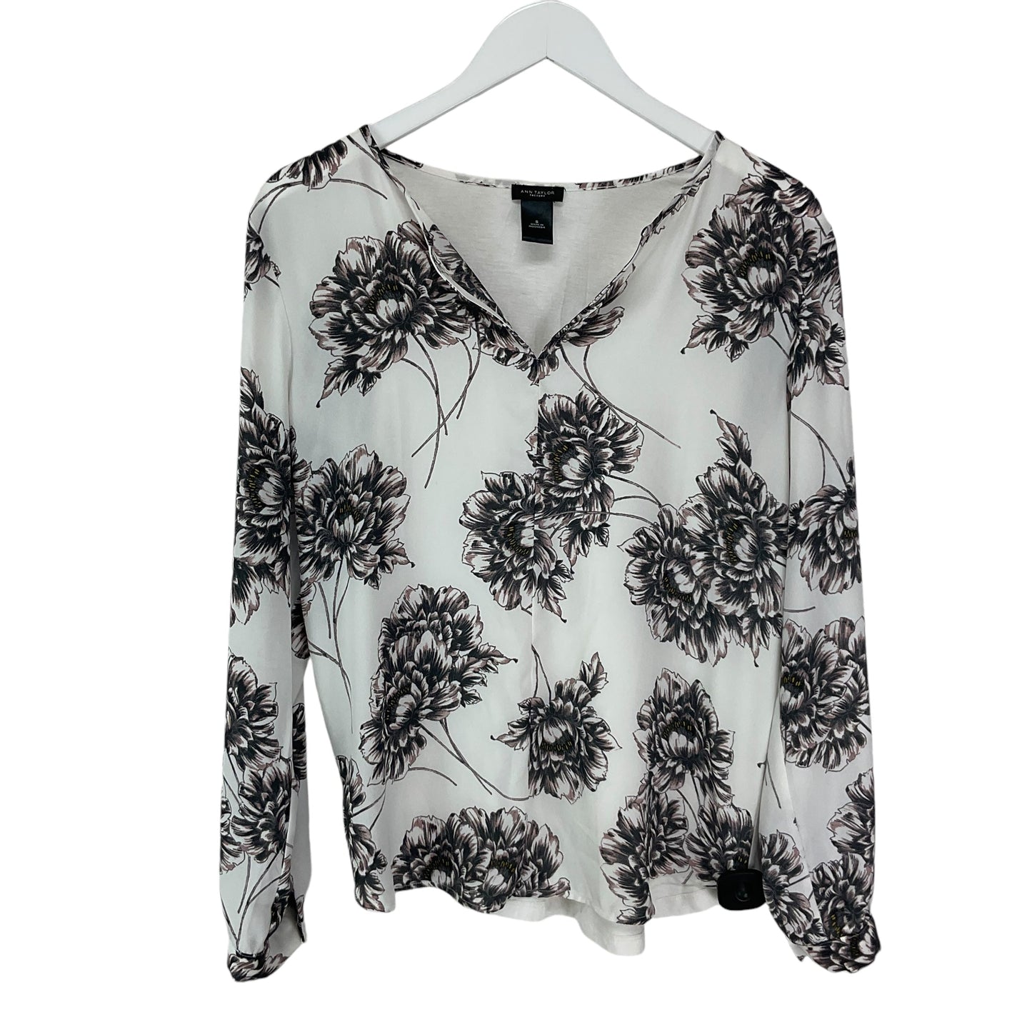 Top Long Sleeve By Ann Taylor In Floral Print, Size: S