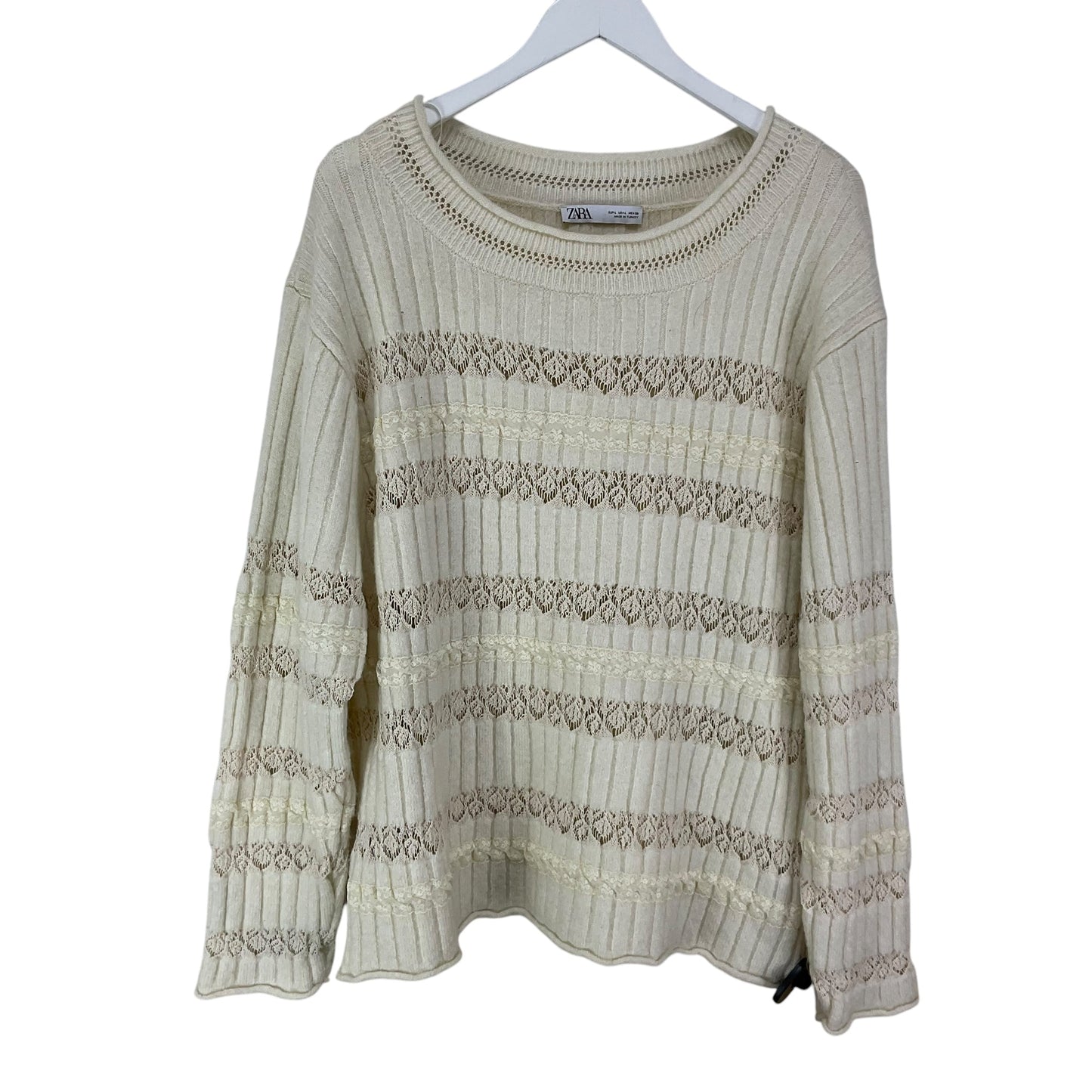 Sweater By Zara In Cream, Size: L