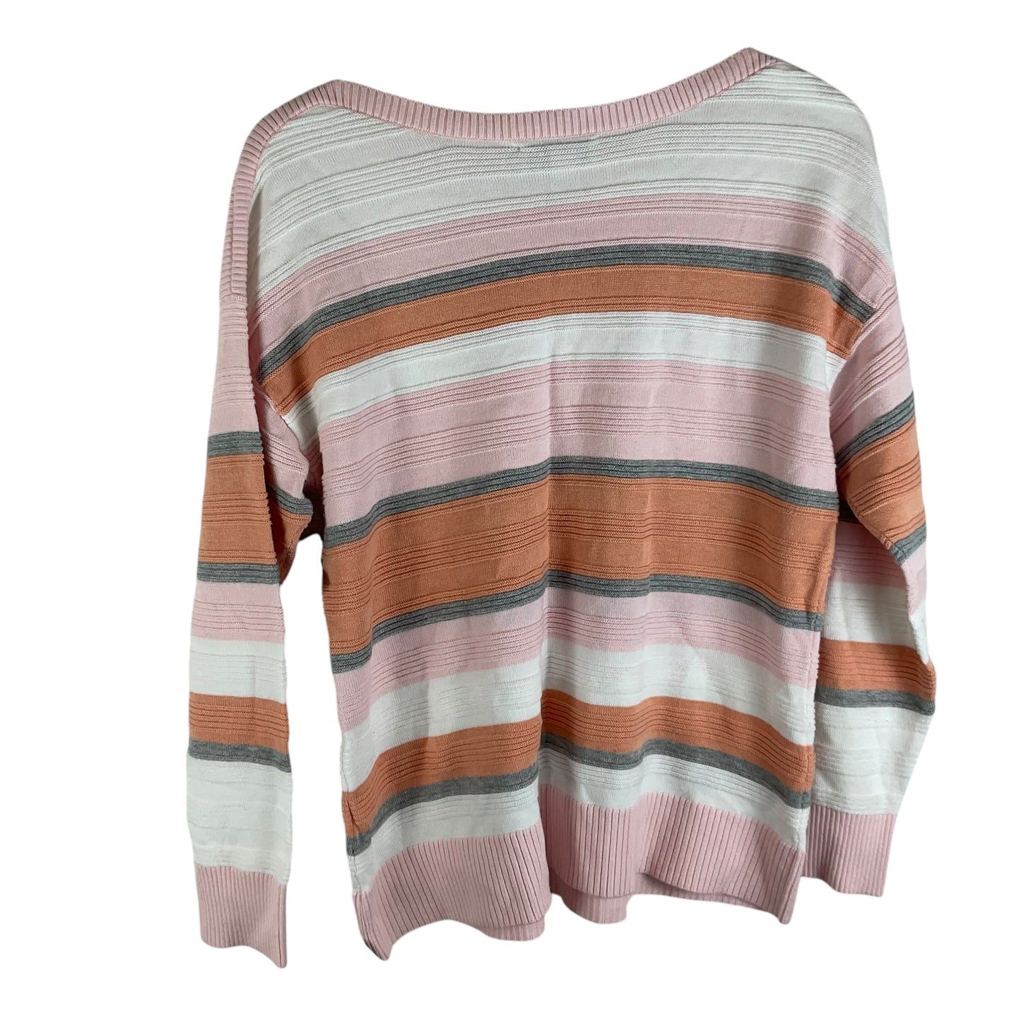 Sweater By Christopher And Banks In Orange & Pink, Size: Lp