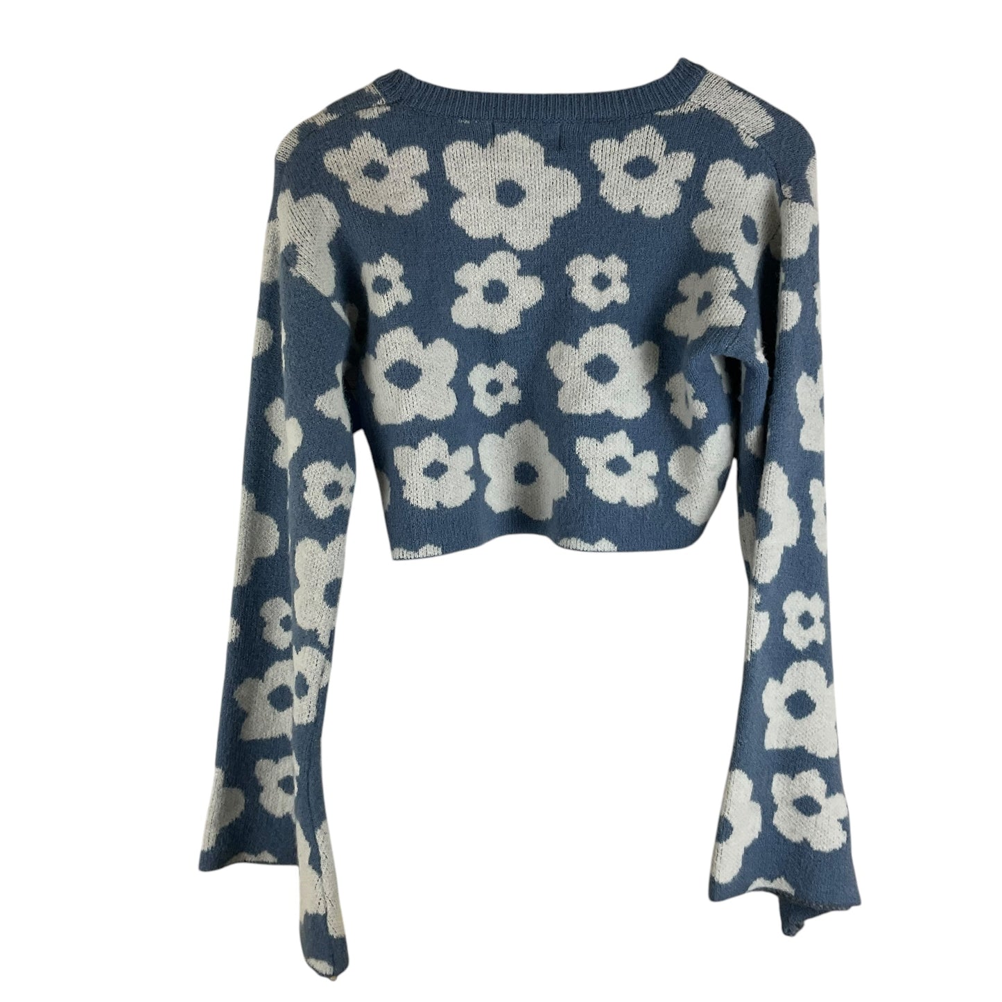 Sweater By Clothes Mentor In Blue & White, Size: S