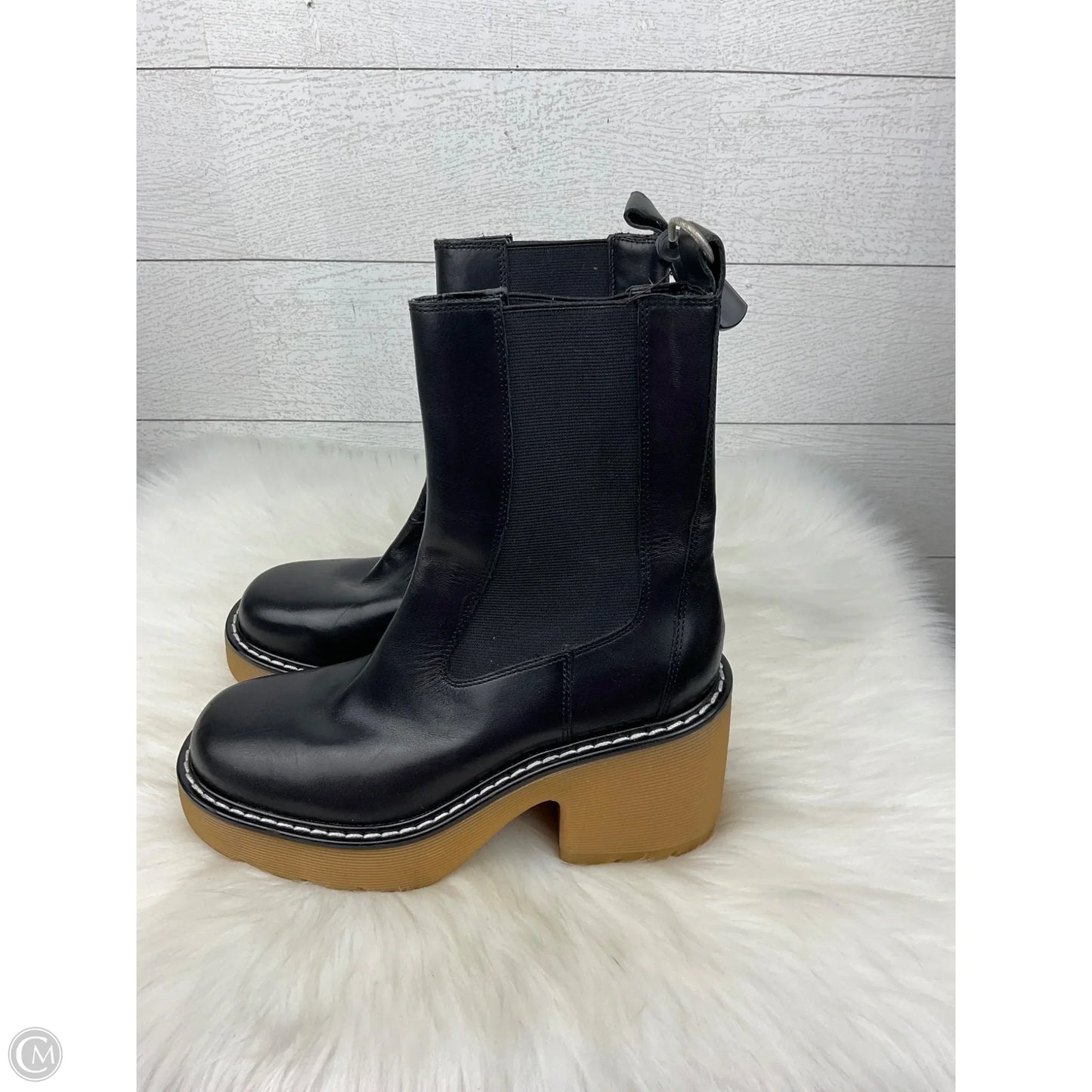 Boots Ankle Heels By Marc Fisher In Black, Size: 7