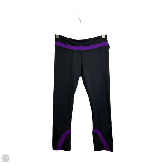 Athletic Capris By Lululemon In Black & Purple, Size: 6