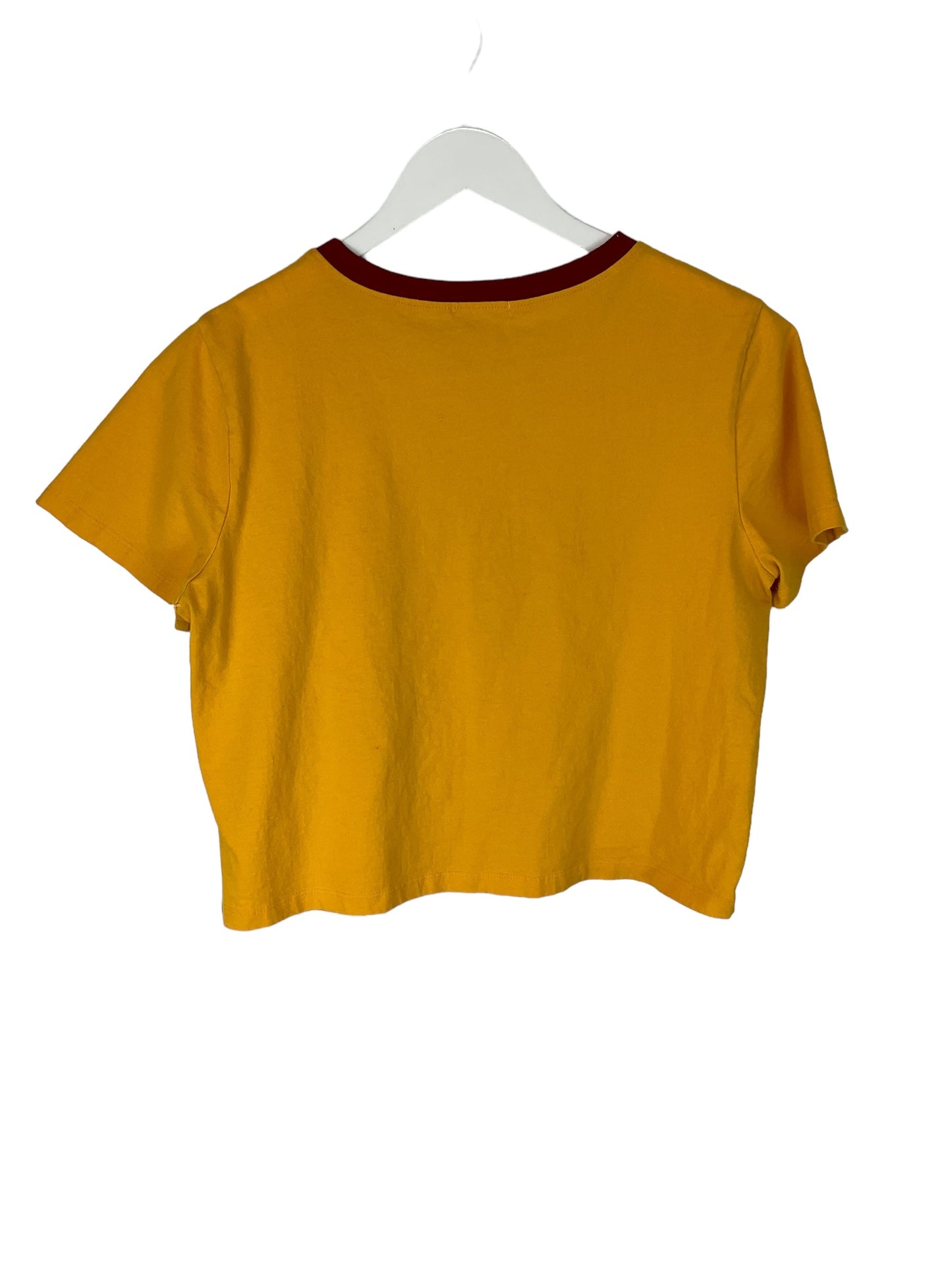 Yellow Top Short Sleeve Forever 21, Size L