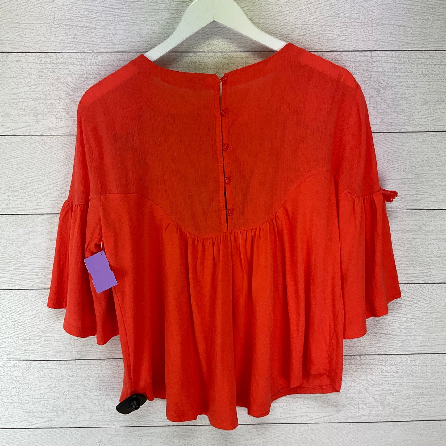 Orange Top Short Sleeve Crown And Ivy, Size S