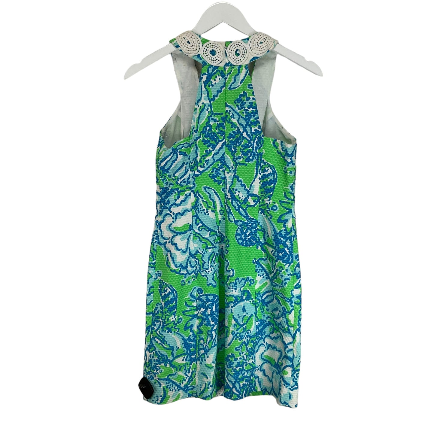Blue & Green Dress Designer Lilly Pulitzer, Size 0
