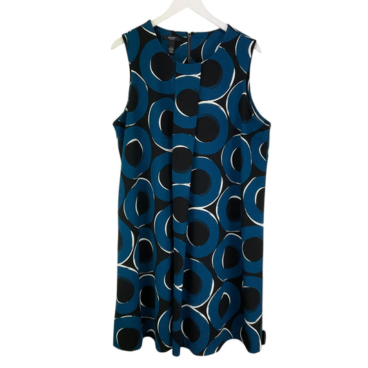 Dress Casual Midi By Alfani In Black & Blue, Size: 18