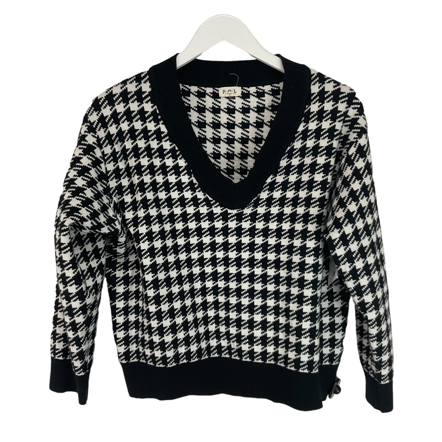 Sweater By Pol In Black & White, Size: S