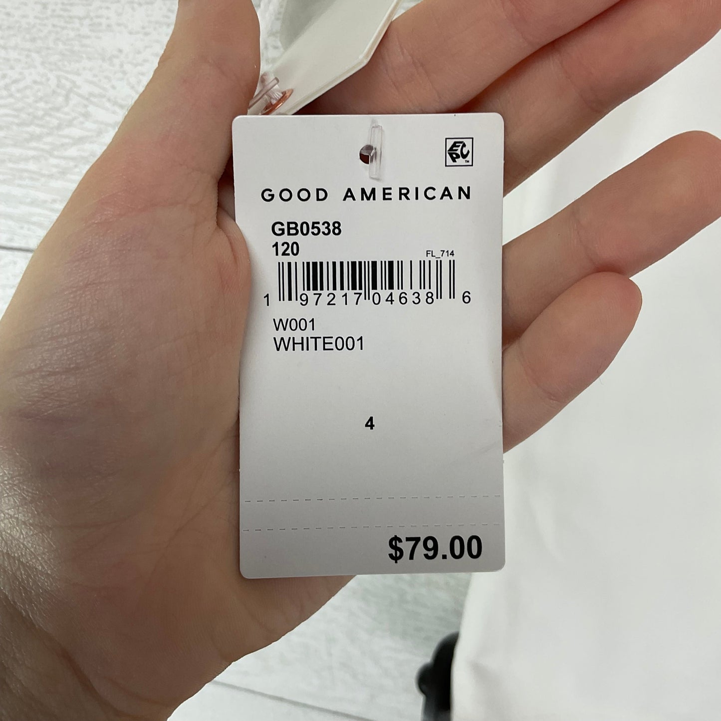 White Bodysuit Good American, Size 4