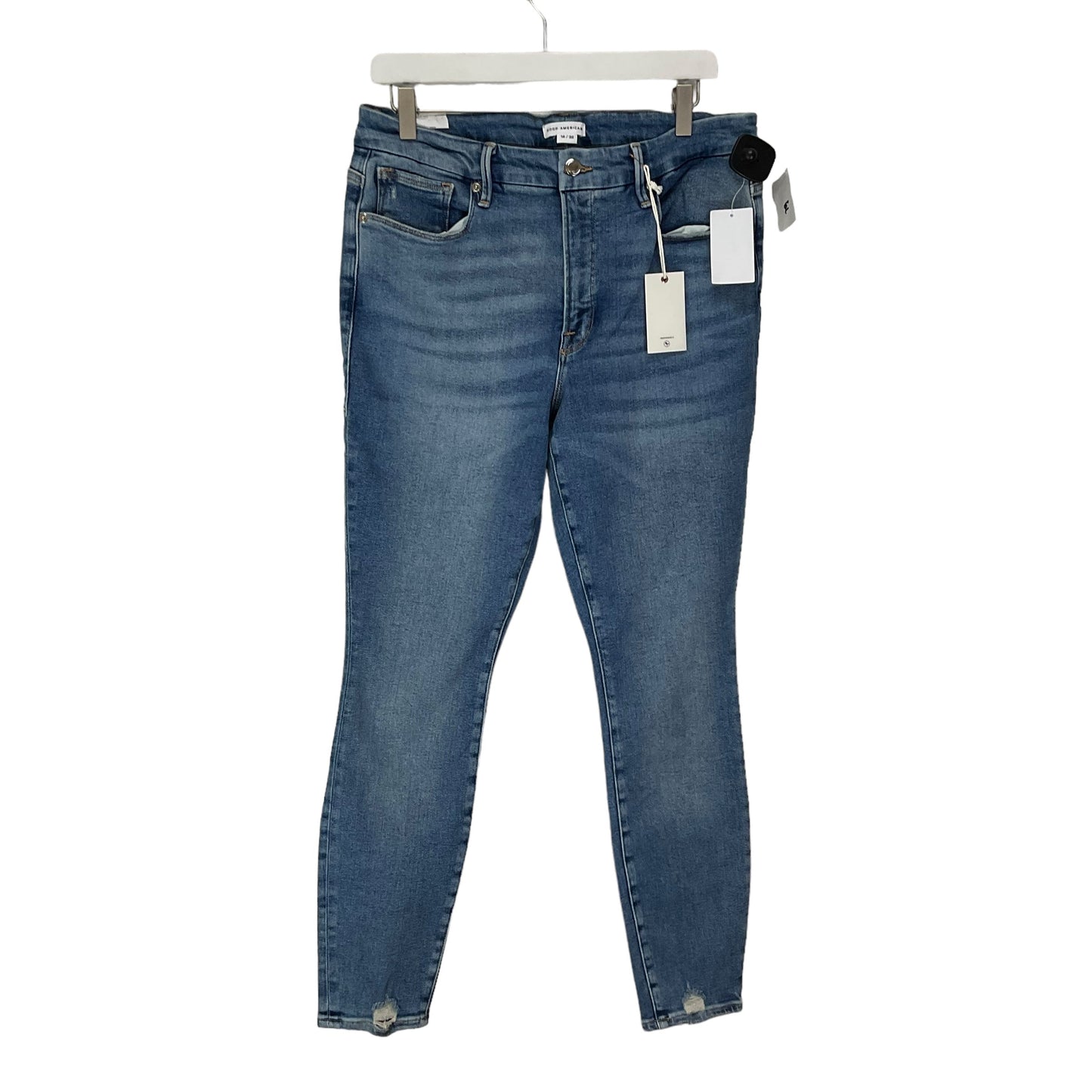 Blue Denim Jeans Skinny Good American, Size 14