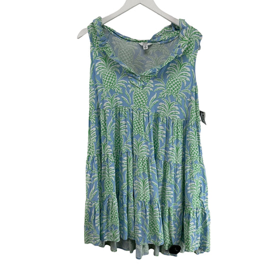 Dress Casual Short By Crown And Ivy In Blue & Green, Size: M