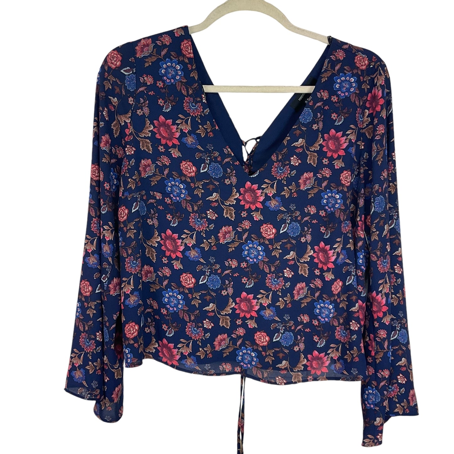 Top Long Sleeve By Forever 21 In Blue, Size: 2x