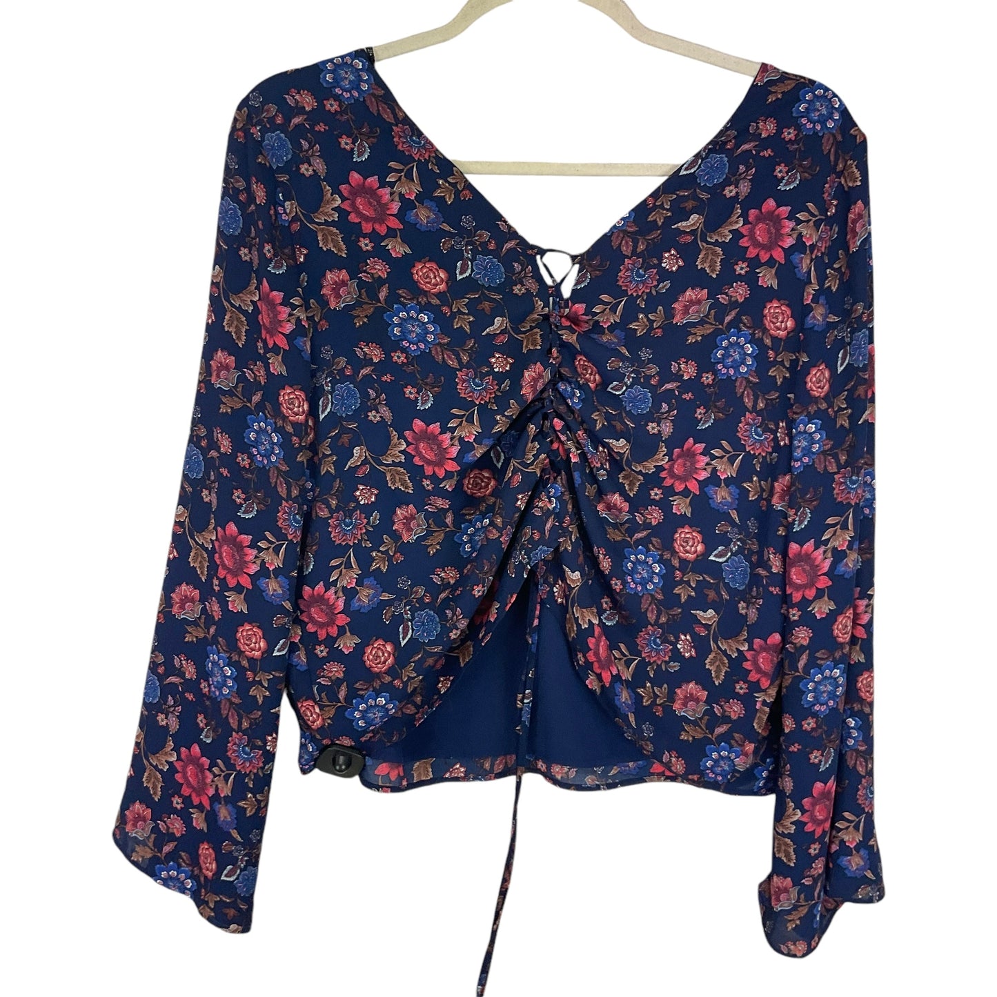 Top Long Sleeve By Forever 21 In Blue, Size: 2x