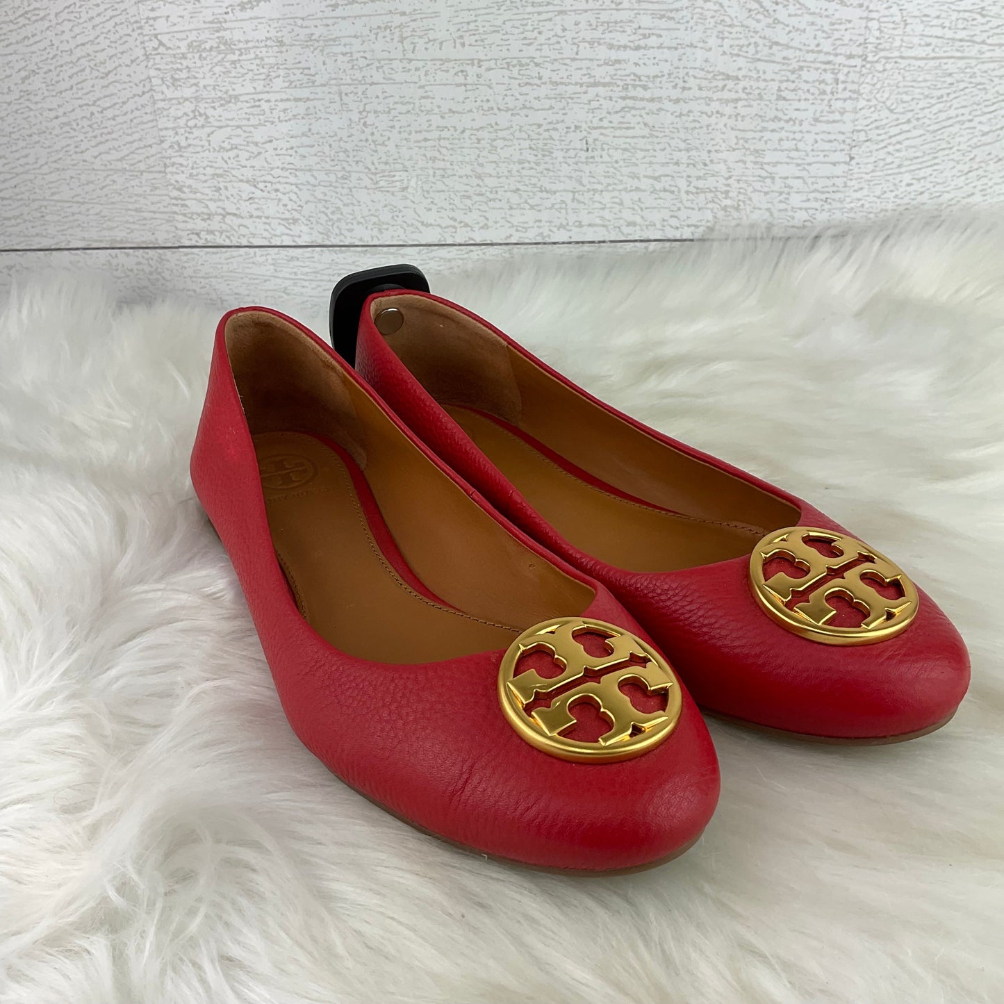 Red Sandals Designer Tory Burch, Size 7.5