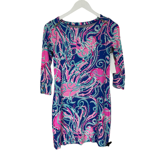Blue & Pink Dress Designer Lilly Pulitzer, Size Xxs