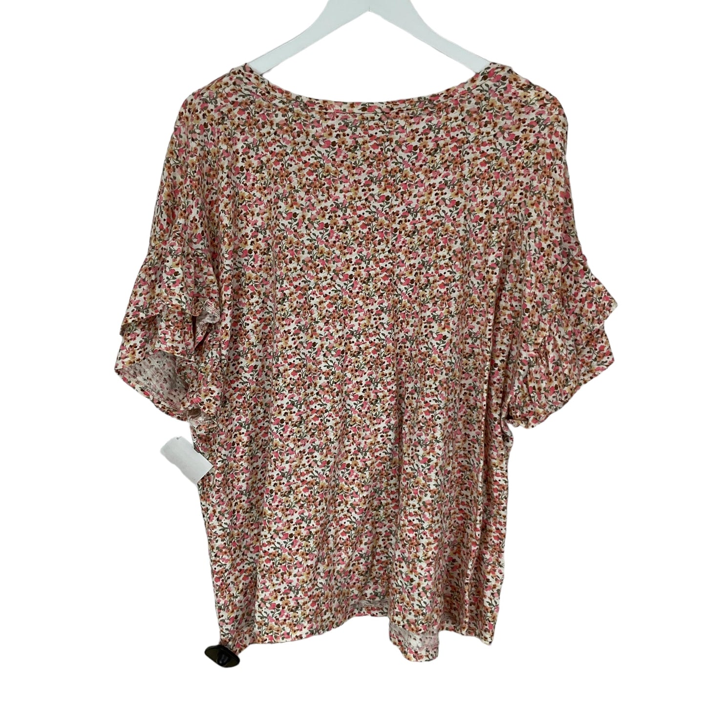 Floral Print Top Short Sleeve Lane Bryant, Size 2x