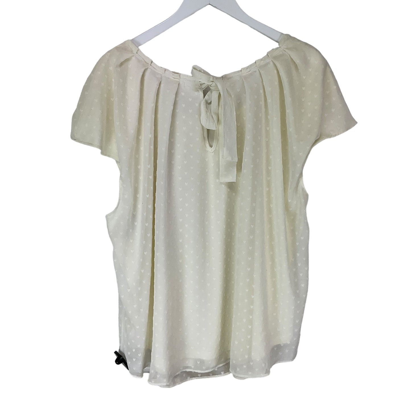 Cream Top Short Sleeve Lc Lauren Conrad, Size 2x