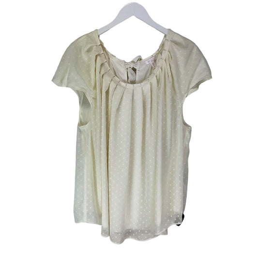 Cream Top Short Sleeve Lc Lauren Conrad, Size 2x