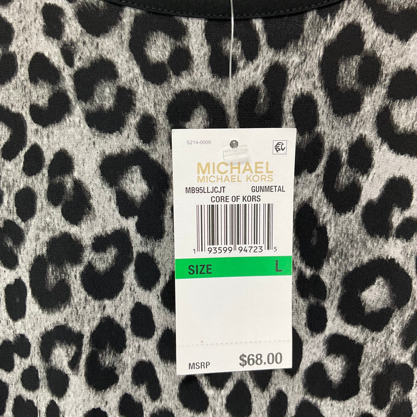 Top Long Sleeve Designer By Michael Kors In Animal Print, Size: L