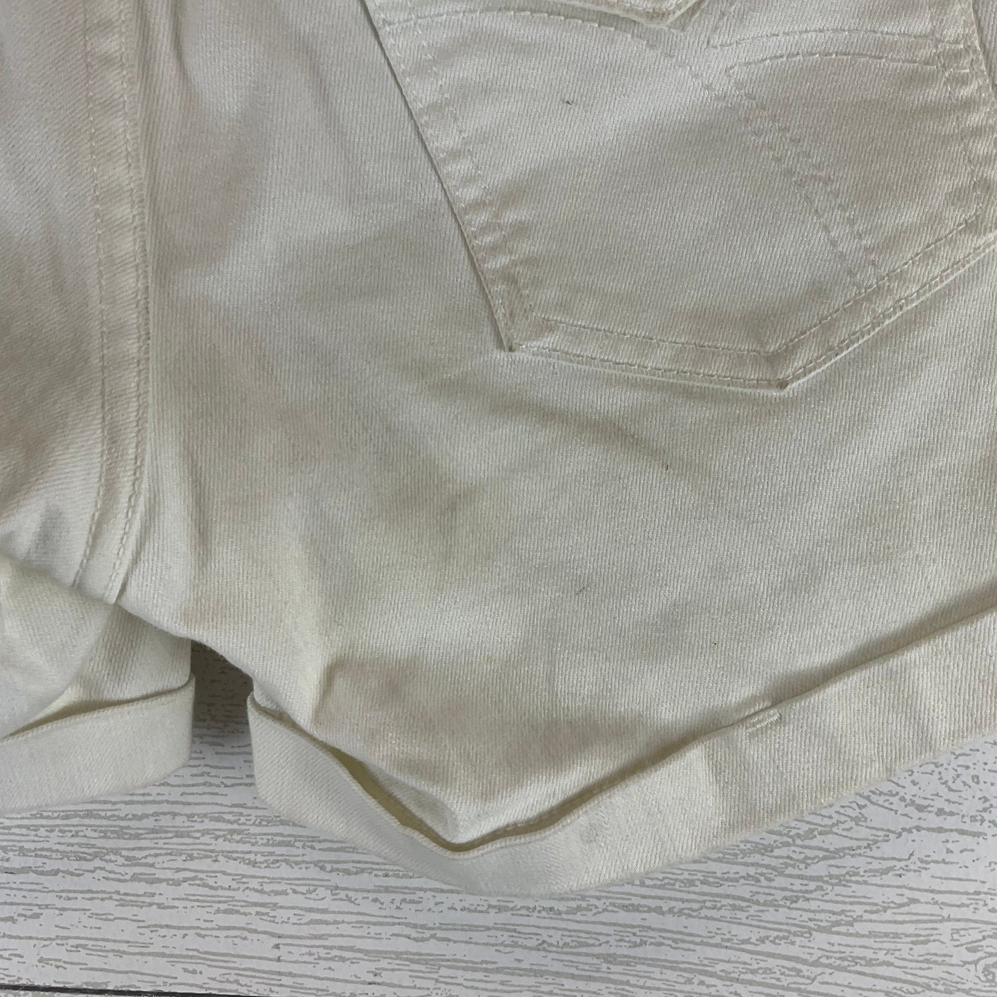 Shorts Designer By David Kahn In White Denim, Size: 6