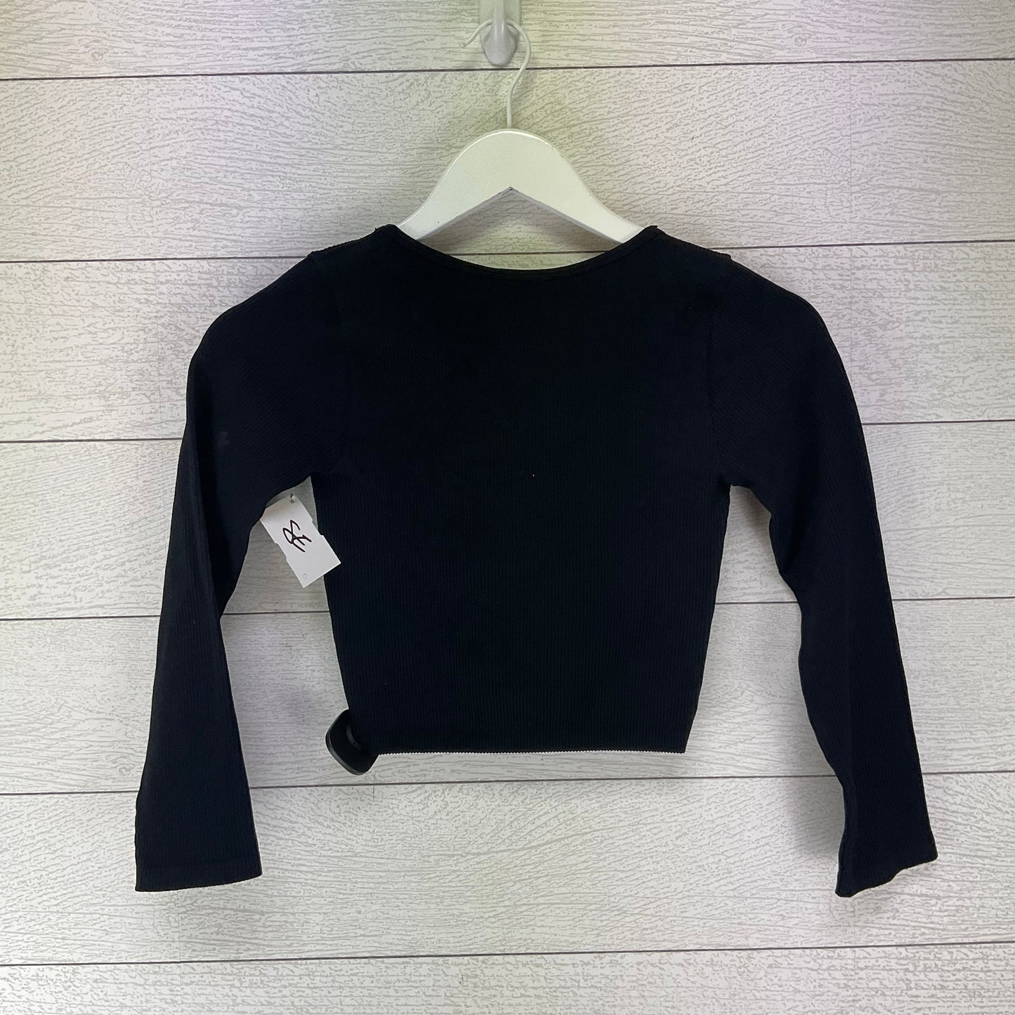 Top Long Sleeve Basic By Zara In Black, Size: M