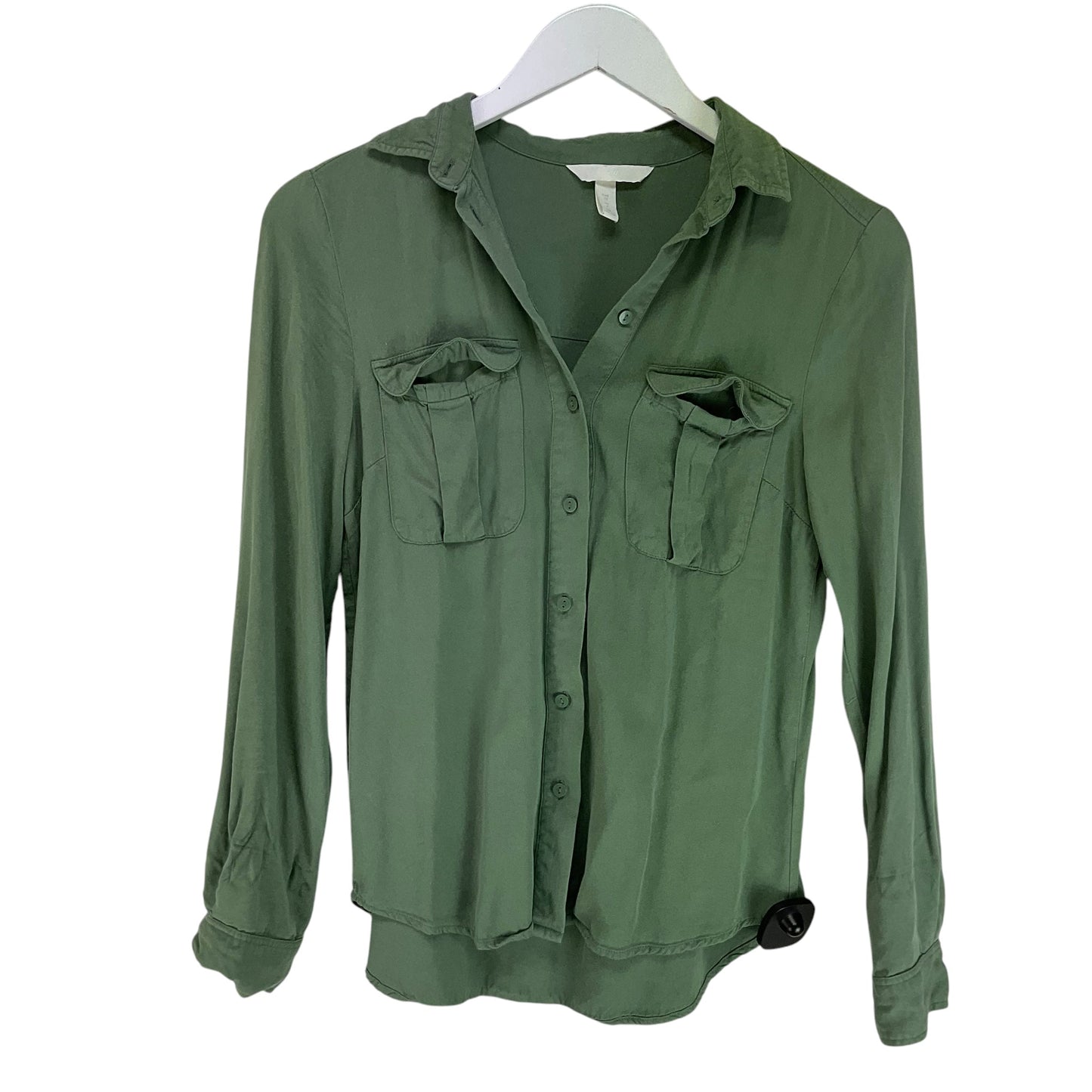 Top Long Sleeve Basic By H&m In Green, Size: S