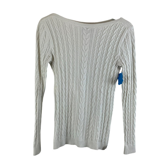 Sweater By Lands End In White, Size: Xs