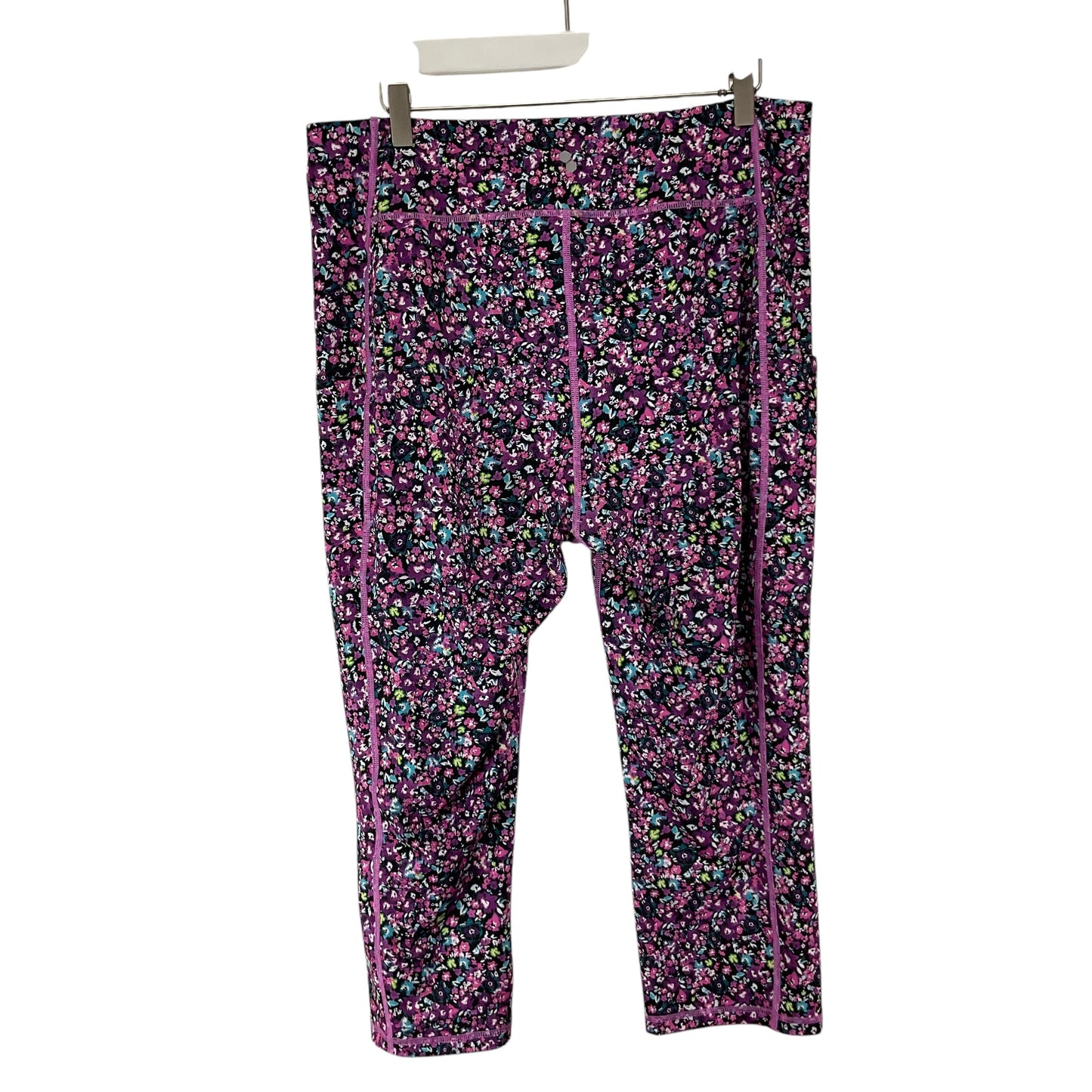 Athletic Leggings By Tek Gear In Floral Print, Size: 1x