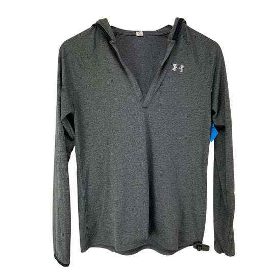 Athletic Sweatshirt Hoodie By Under Armour In Grey, Size: M