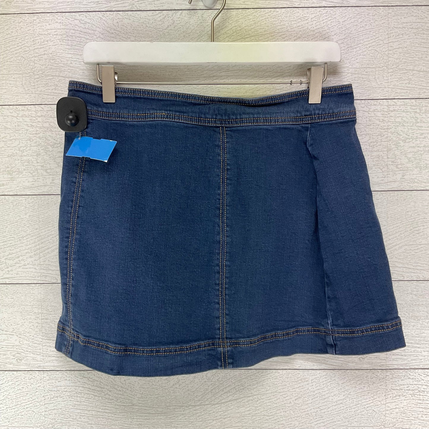 Skirt Mini & Short By Free People In Blue Denim, Size: 10