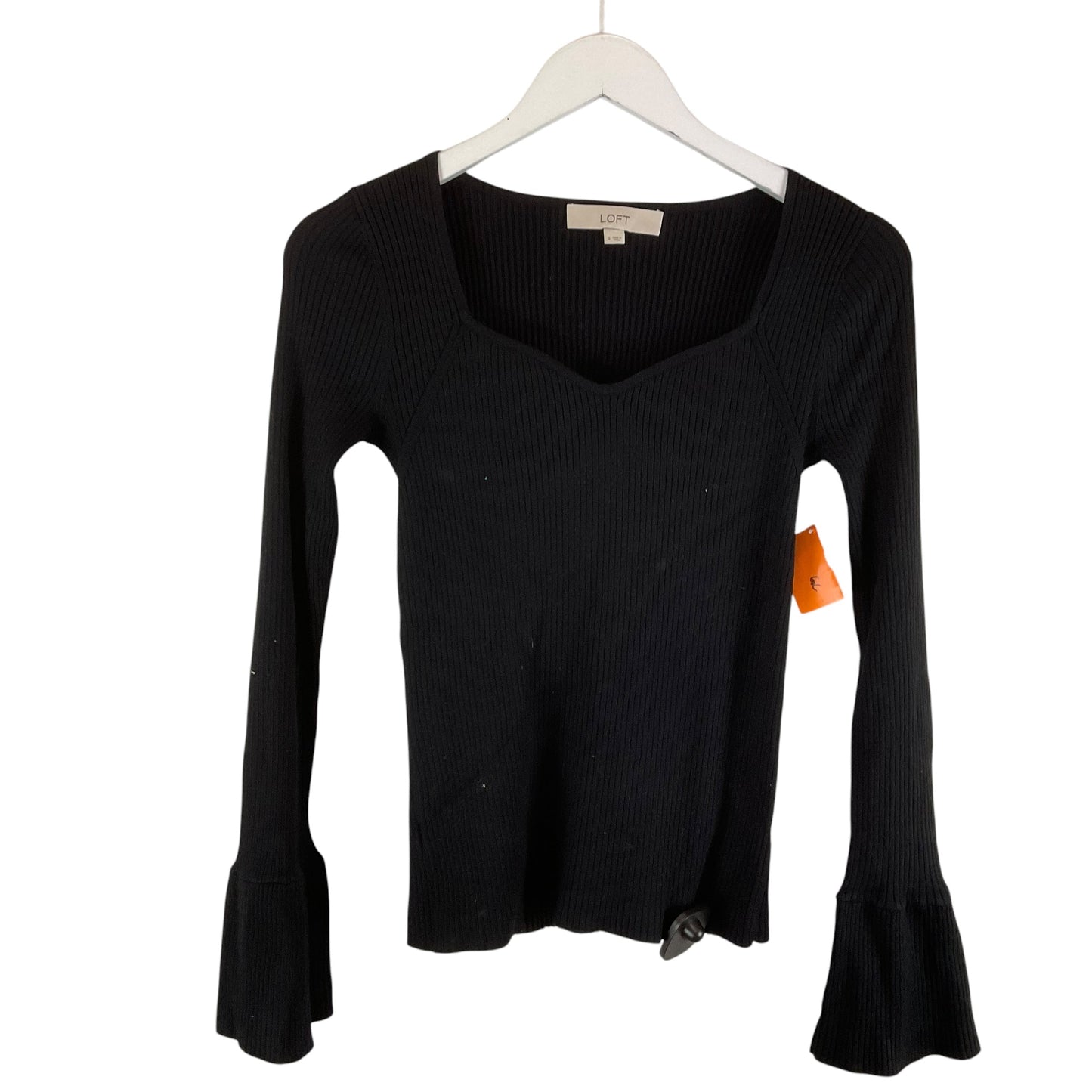 Top Long Sleeve Basic By Loft In Black, Size: S