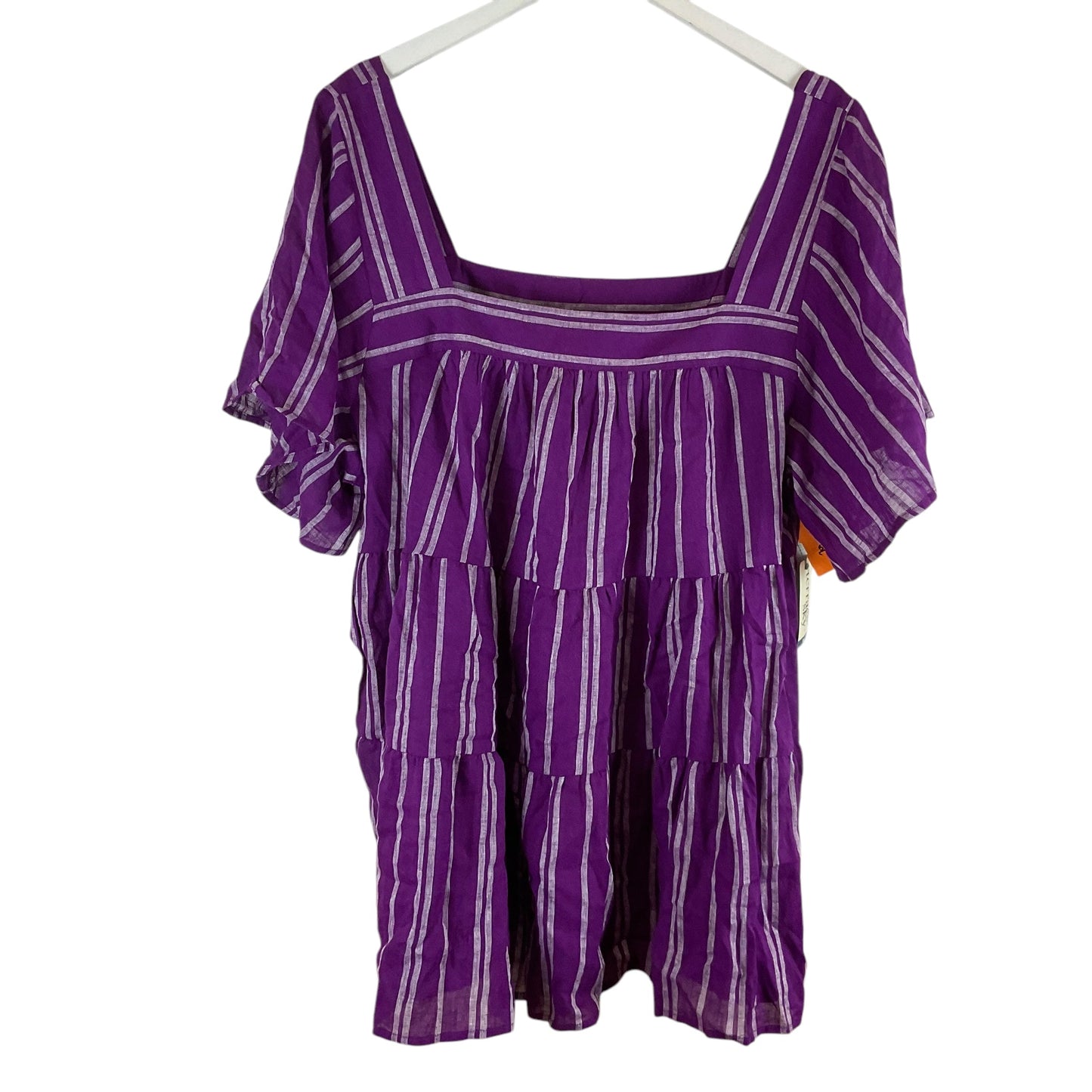 Top Short Sleeve By Terra & Sky In Purple, Size: 2x