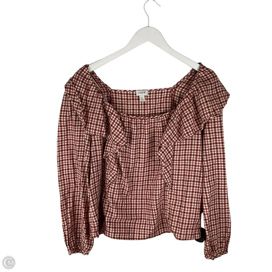Top Long Sleeve By J. Crew In Red, Size: S