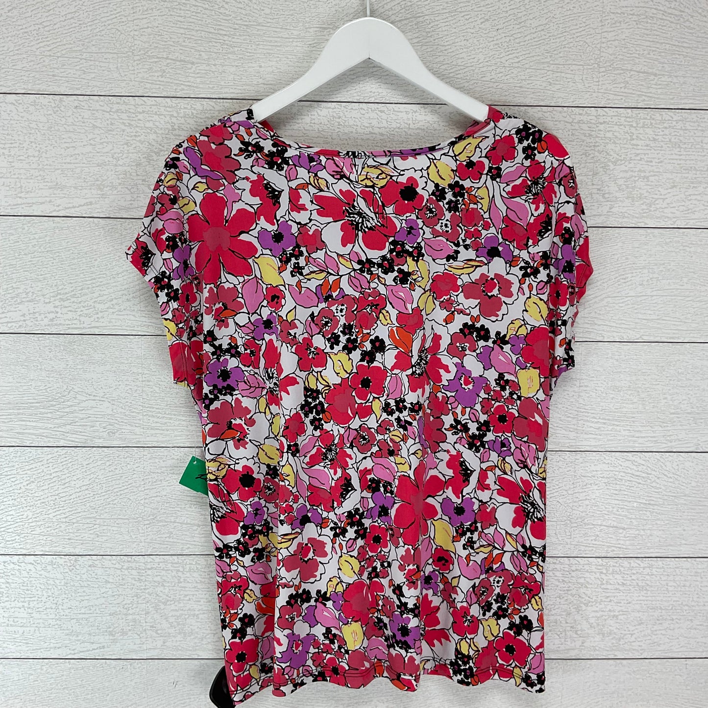 Floral Print Top Short Sleeve George, Size L