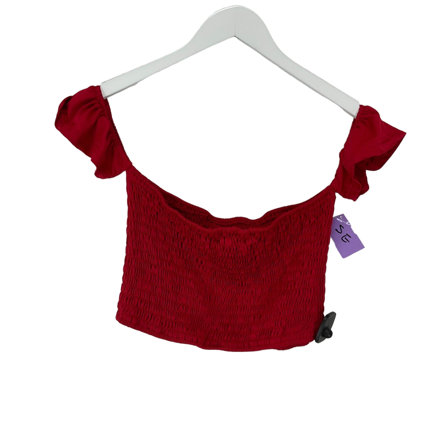 Red Top Short Sleeve Basic Cmf, Size L