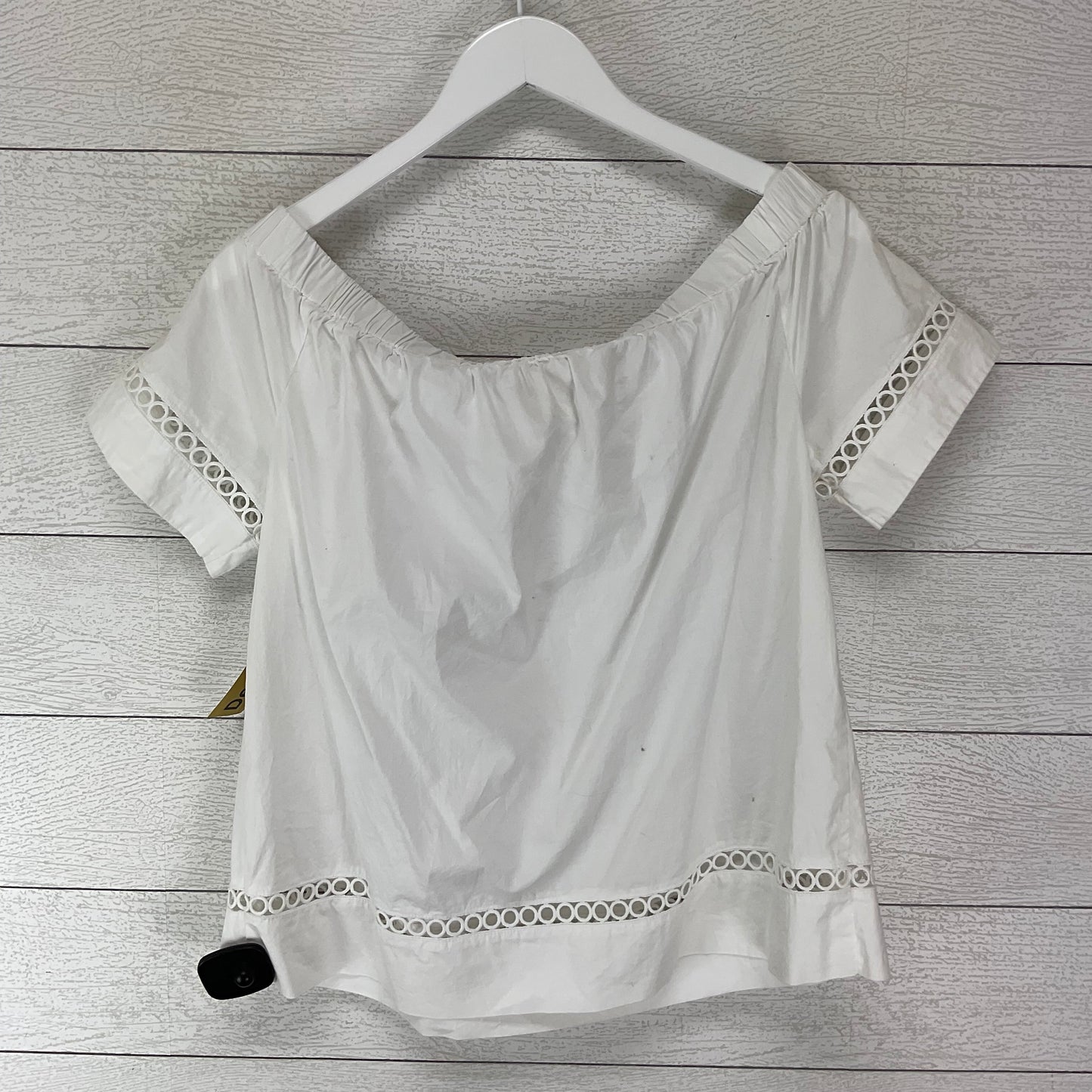 White Top Short Sleeve Basic Michael Kors, Size S