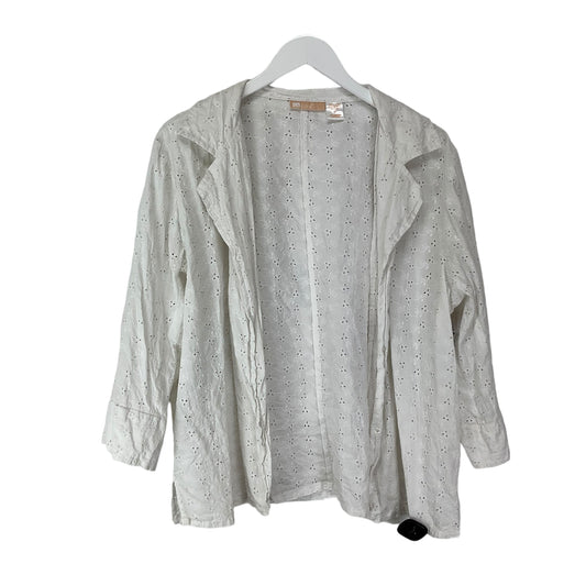 Cardigan By Clothes Mentor In White, Size: 1x