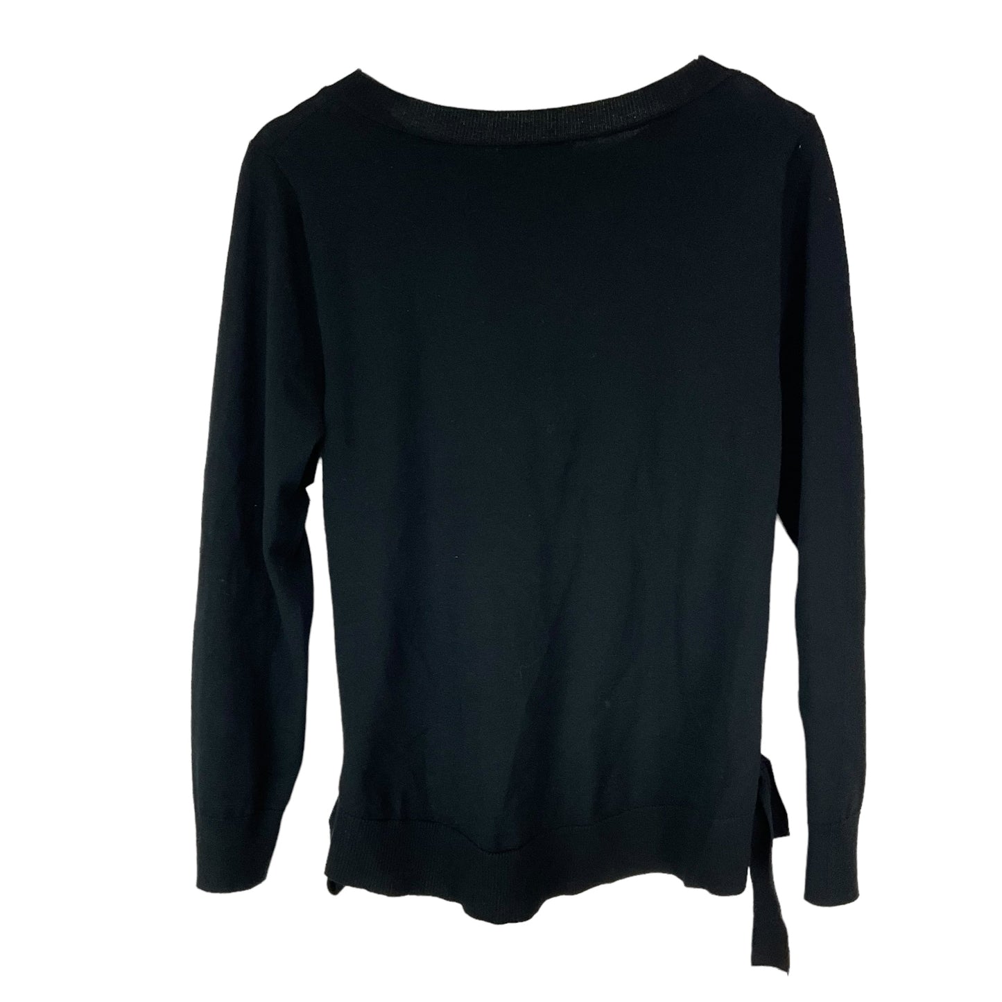 Black Top Long Sleeve Basic Cable And Gauge, Size L