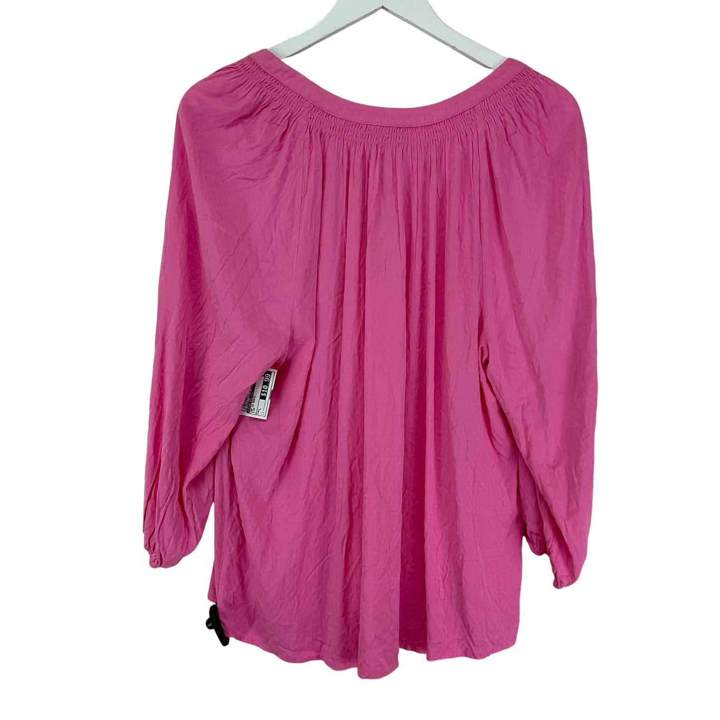 Top Long Sleeve Basic By Crown And Ivy In Pink, Size: L