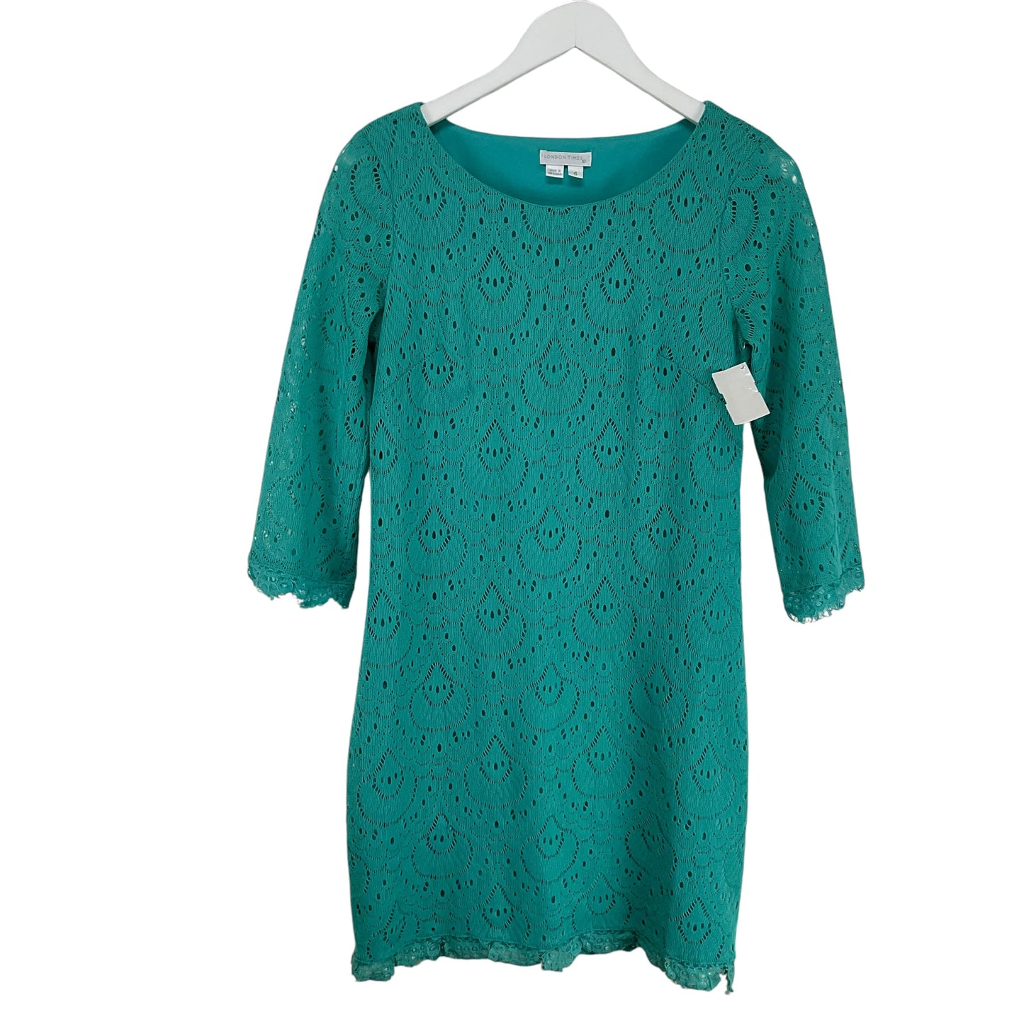 Dress Casual Short By London Times In Teal, Size: S