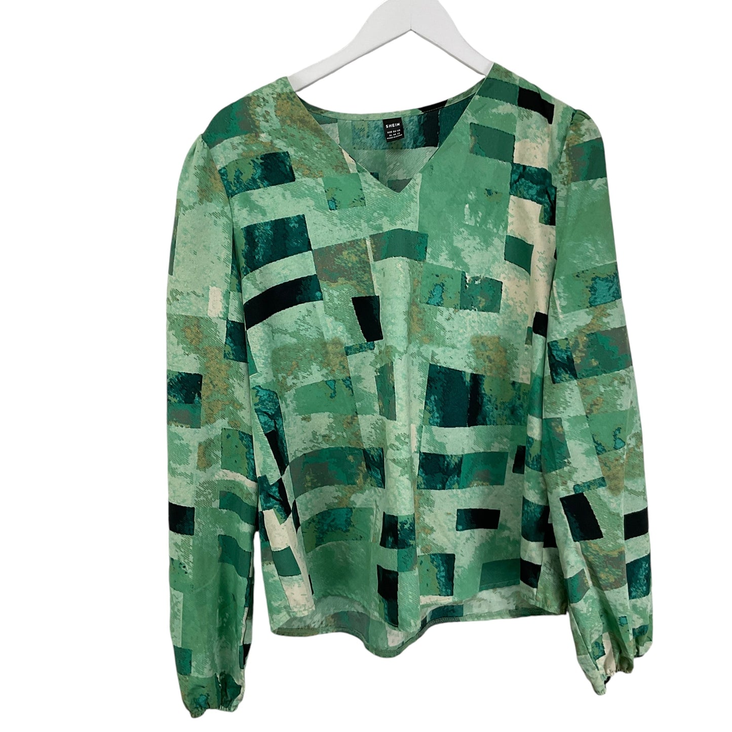 Top Long Sleeve By Shein In Green, Size: Xl