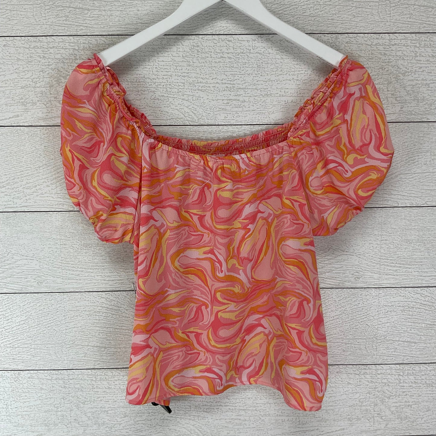 Pink Top Short Sleeve Pink Rose, Size L