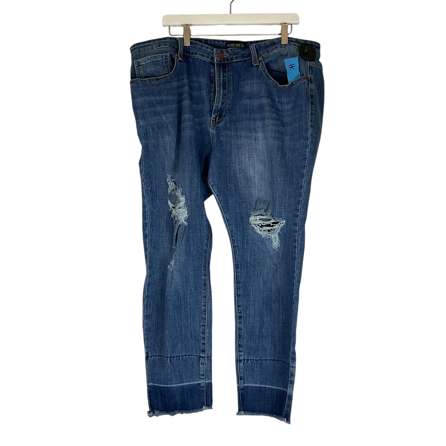 Jeans Skinny By Forever 21 In Blue Denim, Size: 20