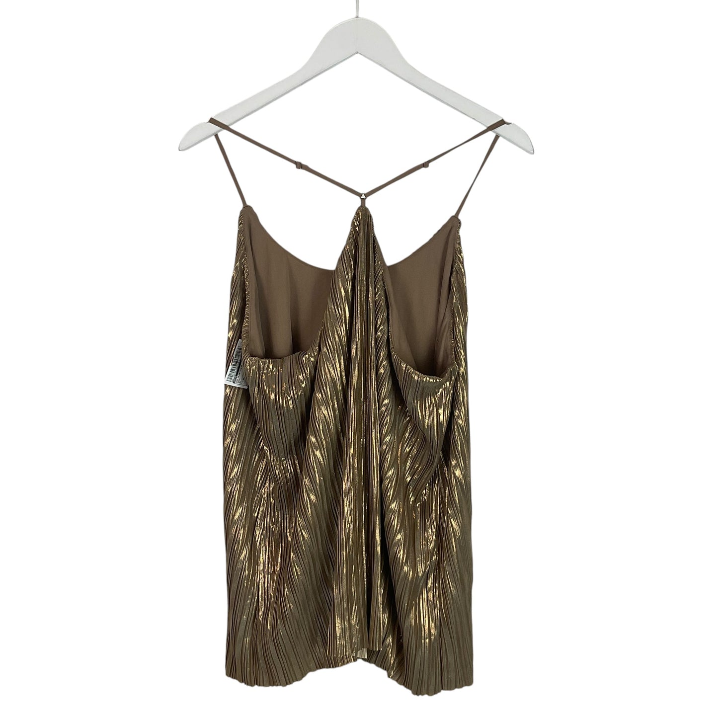 Top Sleeveless By Cato In Gold, Size: Xl