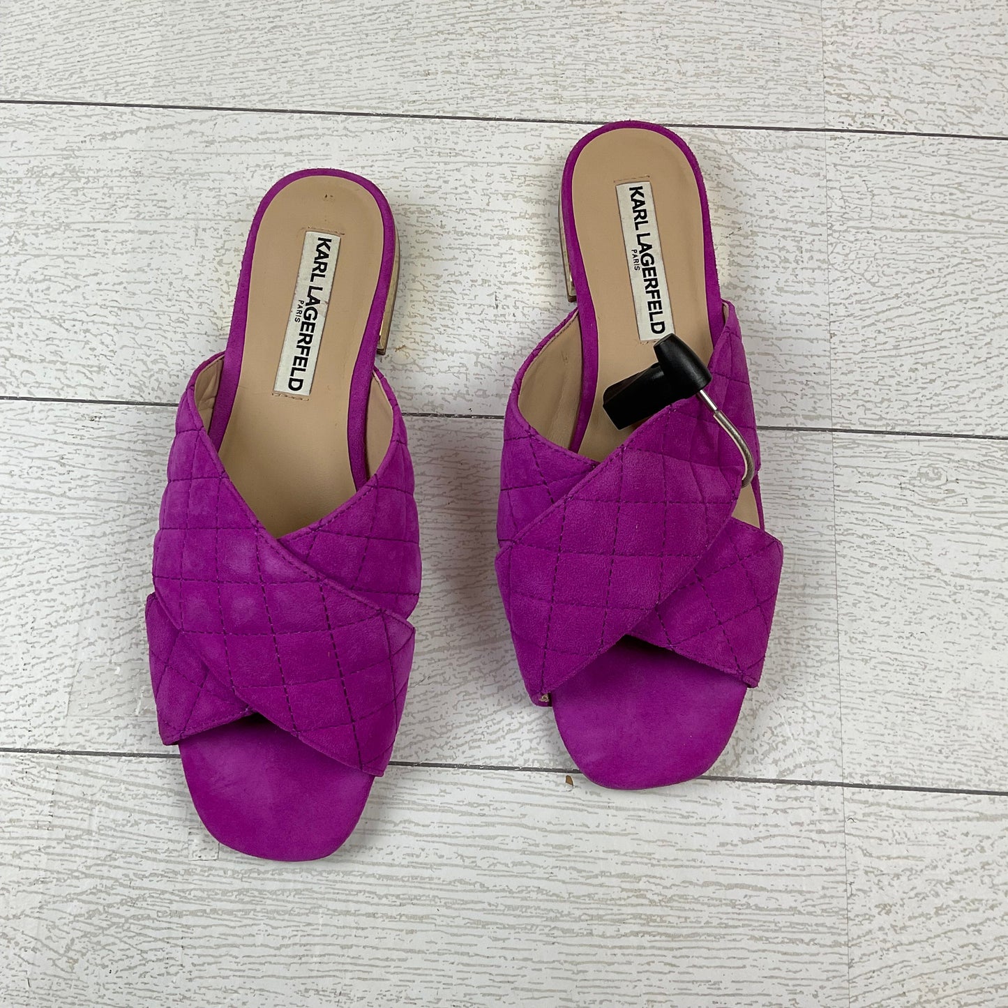 Shoes Designer By Karl Lagerfeld In Purple, Size: 8.5