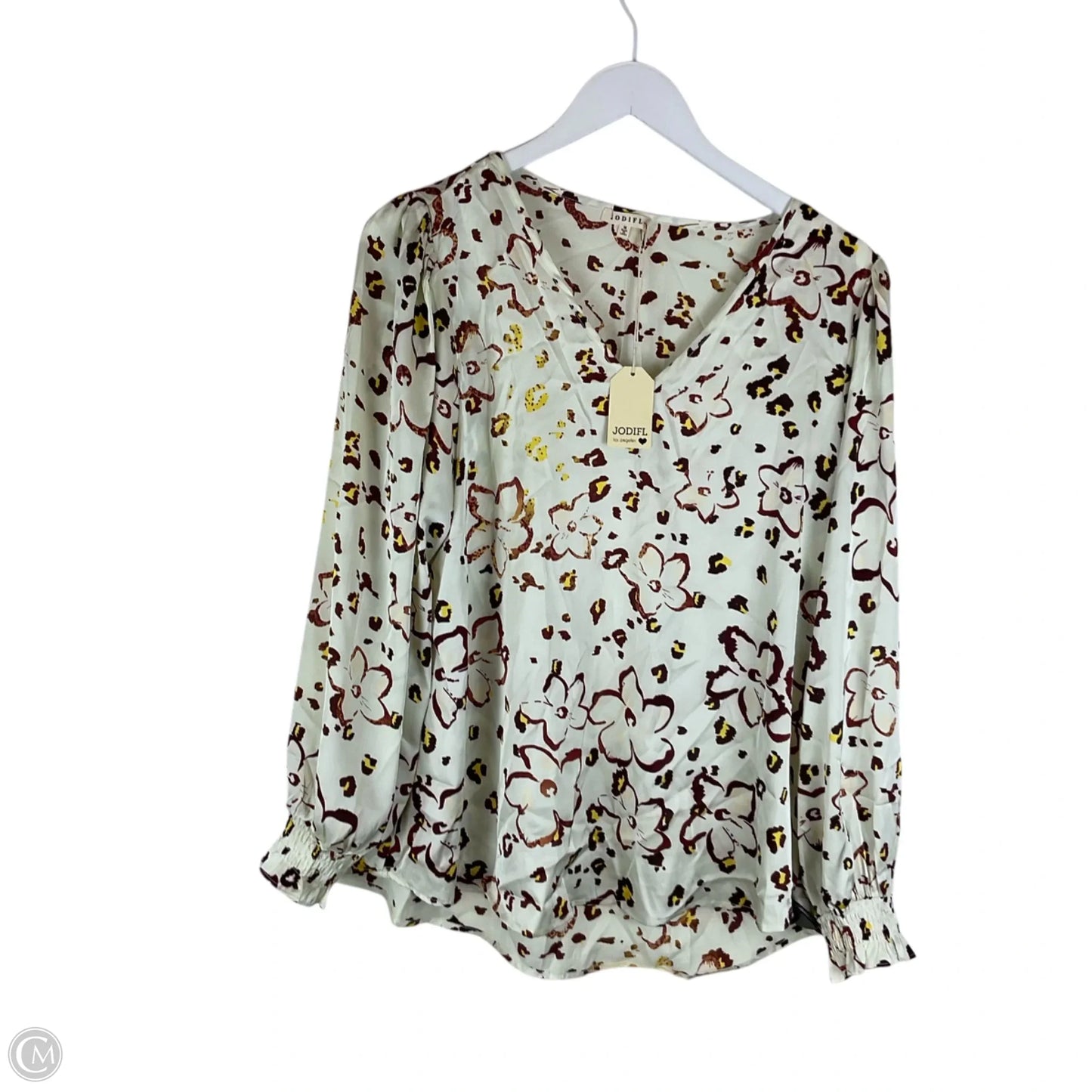 Top Long Sleeve By Jodifl In Cream, Size: M